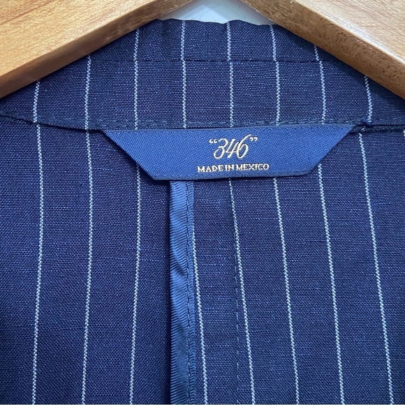 BROOKS brothers 346 blazer Regent fit size 43R wool linen lightweight blue ecru - Picture 3 of 16
